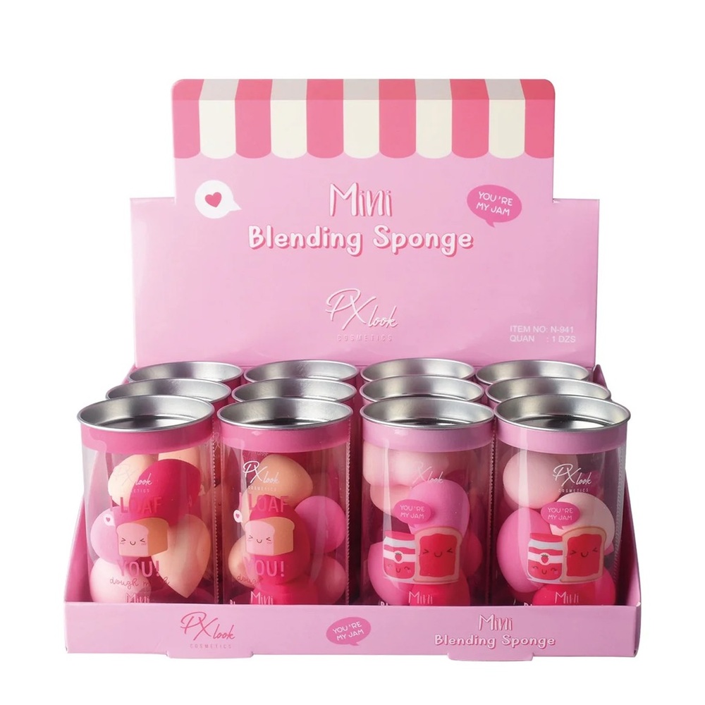 Mimi Blending Sponge Set - Pink and Cream